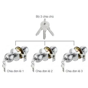 bộ khóa tròn chìa chủ Hafele 489.93.252