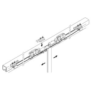 phụ kiện đồng bộ cho cửa trượt Hafele 940.44.002