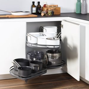 bộ rổ góc kessebohmer leman II mở trái 541.29.481 màu anthracite