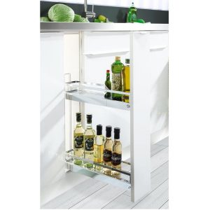 Giá chai lọ 2 tầng kessebohmer Hafele 545.61.028 màu ice white