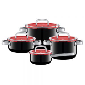 Bộ nồi WMF Fusiontec Functional black 4 món