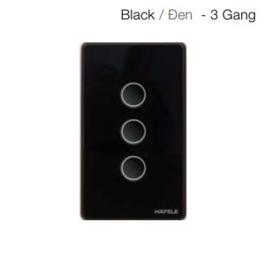 Công tắc ba đèn thông minh hafele HSL-LSXG01B ĐEN 820.71.002