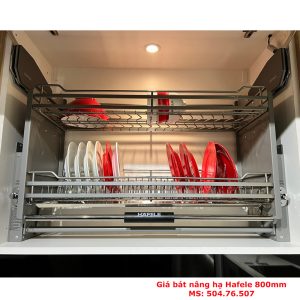 Giá bát nâng hạ Hafele Oria 800mm 504.76.507 rổ lưới