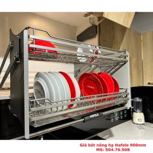 Giá bát nâng hạ Hafele Oria 900mm 504.76.508 rổ lưới