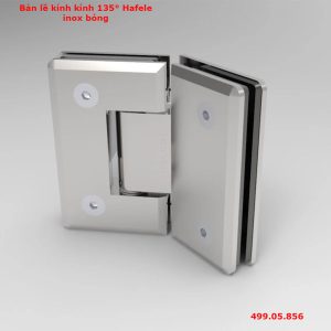 Bản lề kính kính 135º Hafele inox bóng 499.05.856