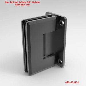 Bản lề kính tường 90 Hafele PVD đen mờ 499.05.851