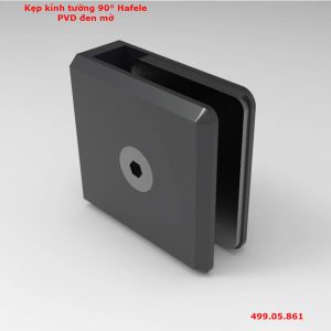 Kẹp kính tường 90 Hafele PVD đen mờ 499.05.861