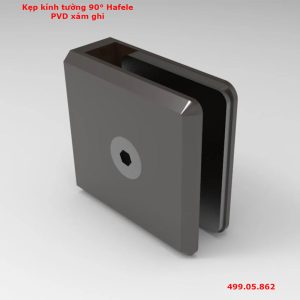 Kẹp kính tường 90 Hafele PVD xám ghi 499.05.862
