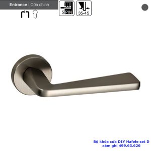 Bộ khóa cửa DIY Hafele set D 499.63.626
