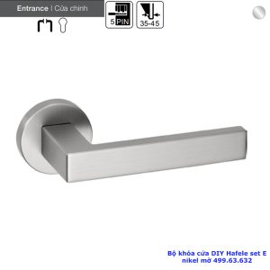 Bộ khóa cửa DIY Hafele set E 499.63.632