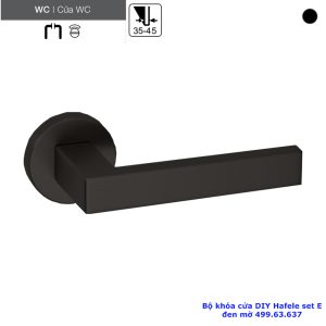 Bộ khóa cửa DIY Hafele set E 499.63.637
