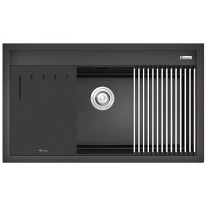 Chậu rửa bát Granite Sink Konox Terra 860S Black